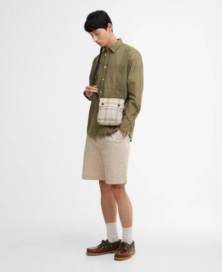 Tunstall Oversized Tonal Tartan Shirt Burnt Olive