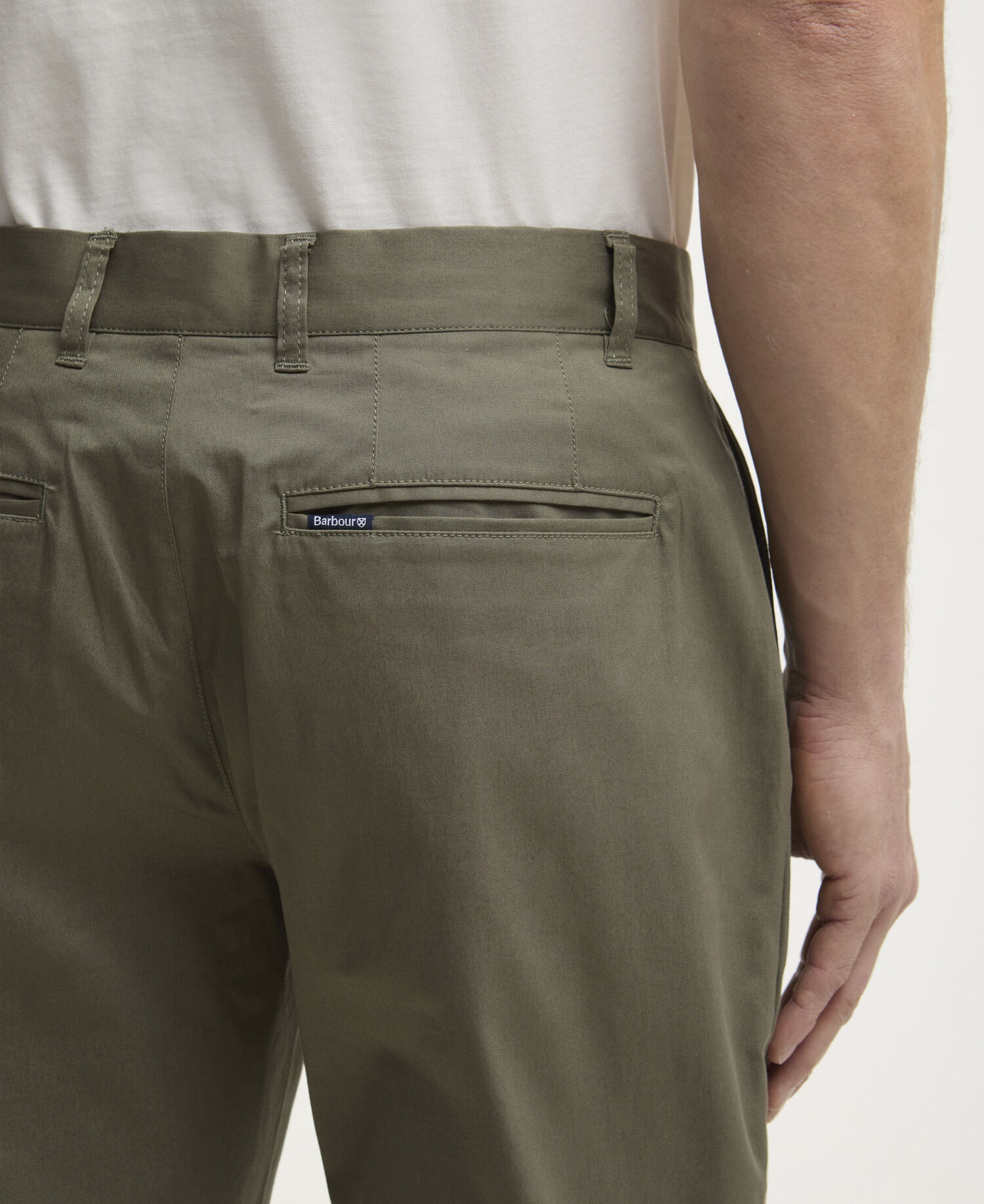 Lightweight Stretch Tailored Chinos Smokey Olive