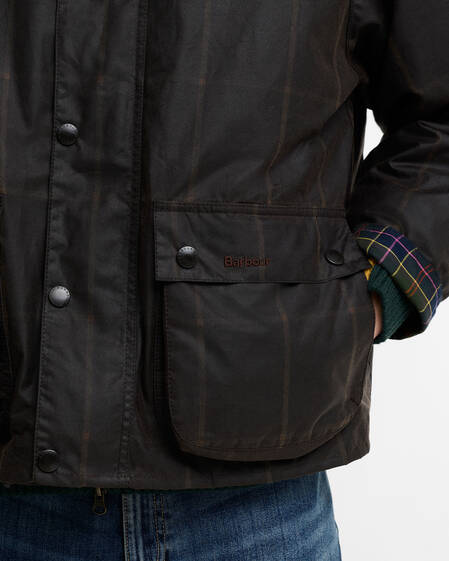 Paul Smith Loves Barbour Wachsjacke Transport Windowpane Rustic/Bark