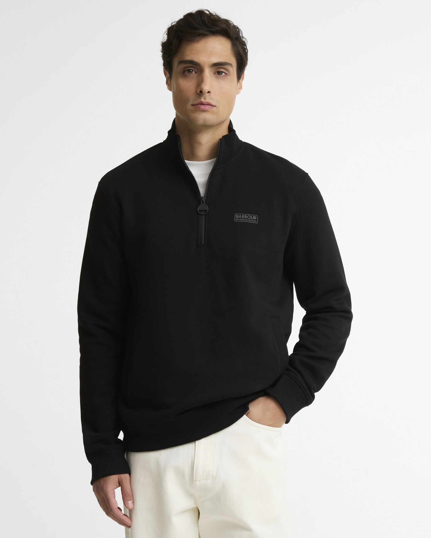 Essential Half-Zip Sweatshirt Black / Pewter