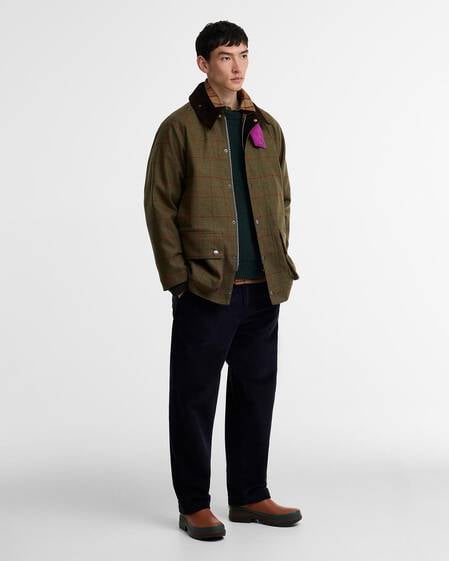 Paul Smith Loves Barbour Beaufort Wool Jacket Olive Window Pane