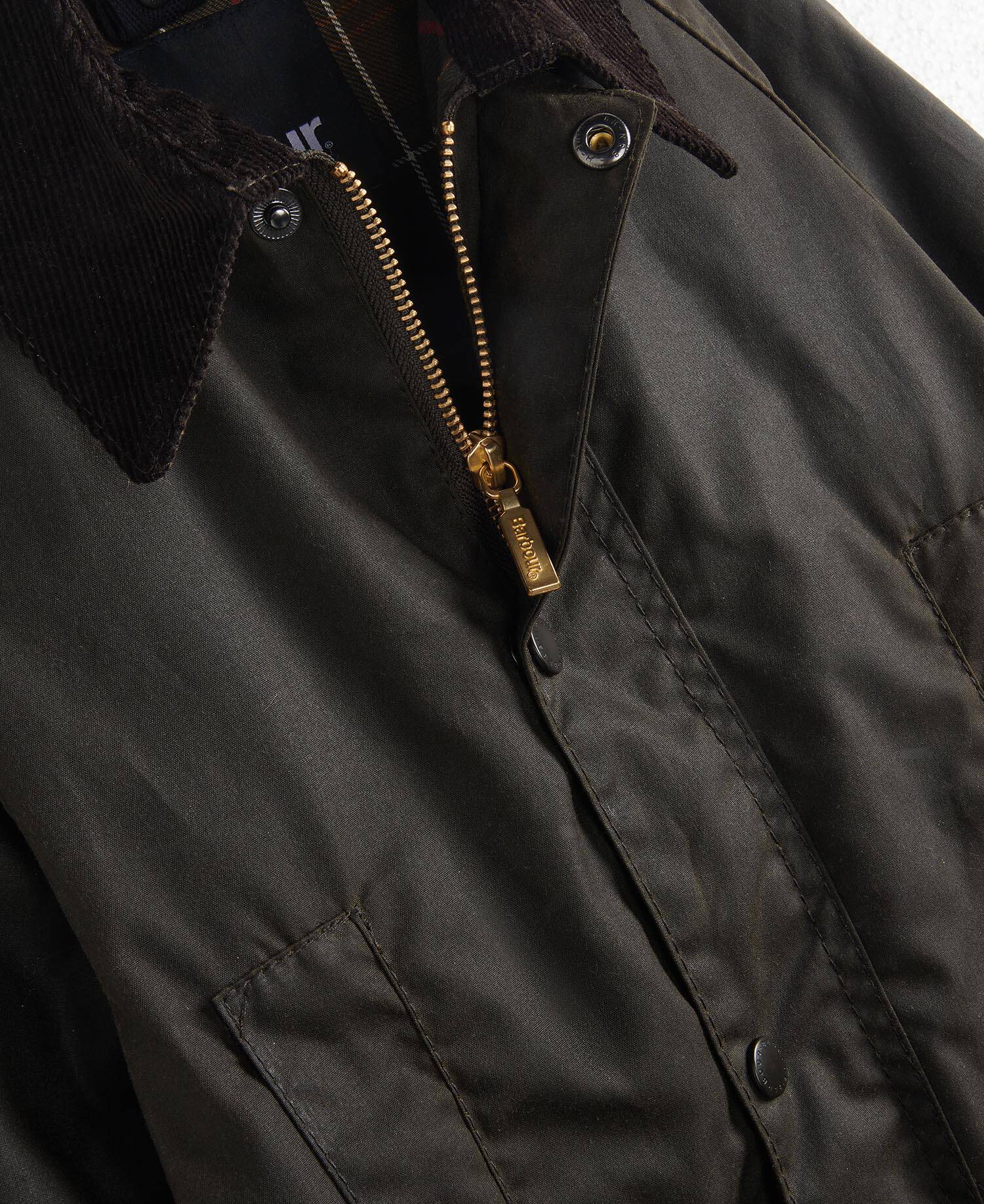 Boys' Beaufort Waxeded Jacket Olive image number 4