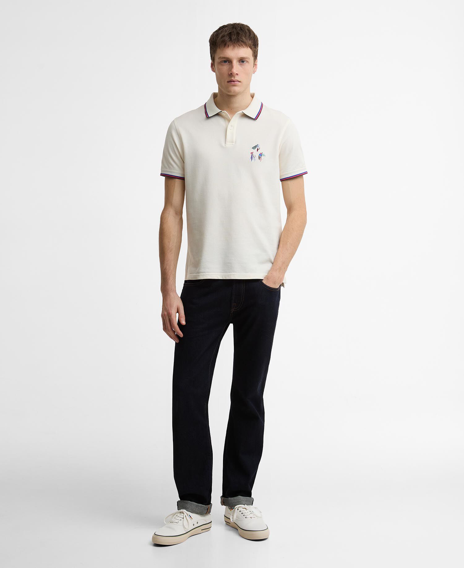 Paul Smith Loves Barbour Poloshirt Lure Whisper White