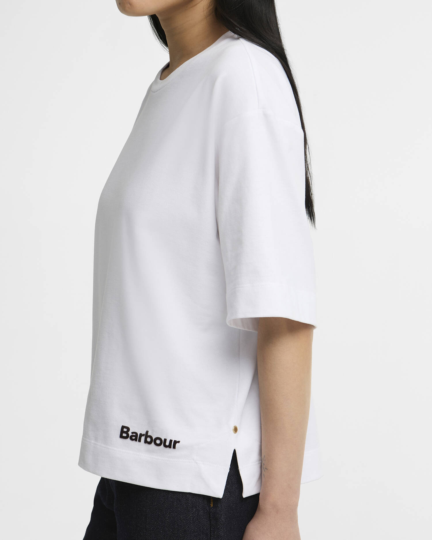 Barbour T-Shirt Willowmere Oversized White image number 3
