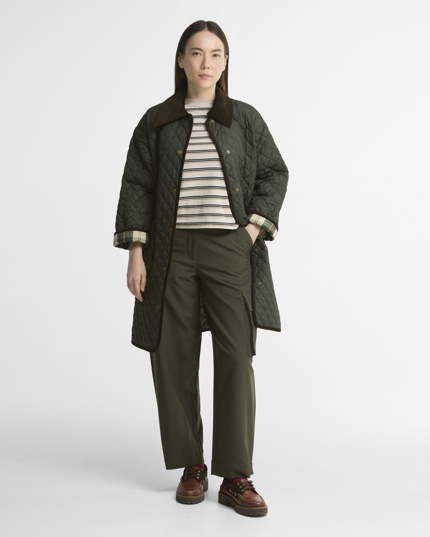 Barbour Steppjacke Carly Sage/Ancient