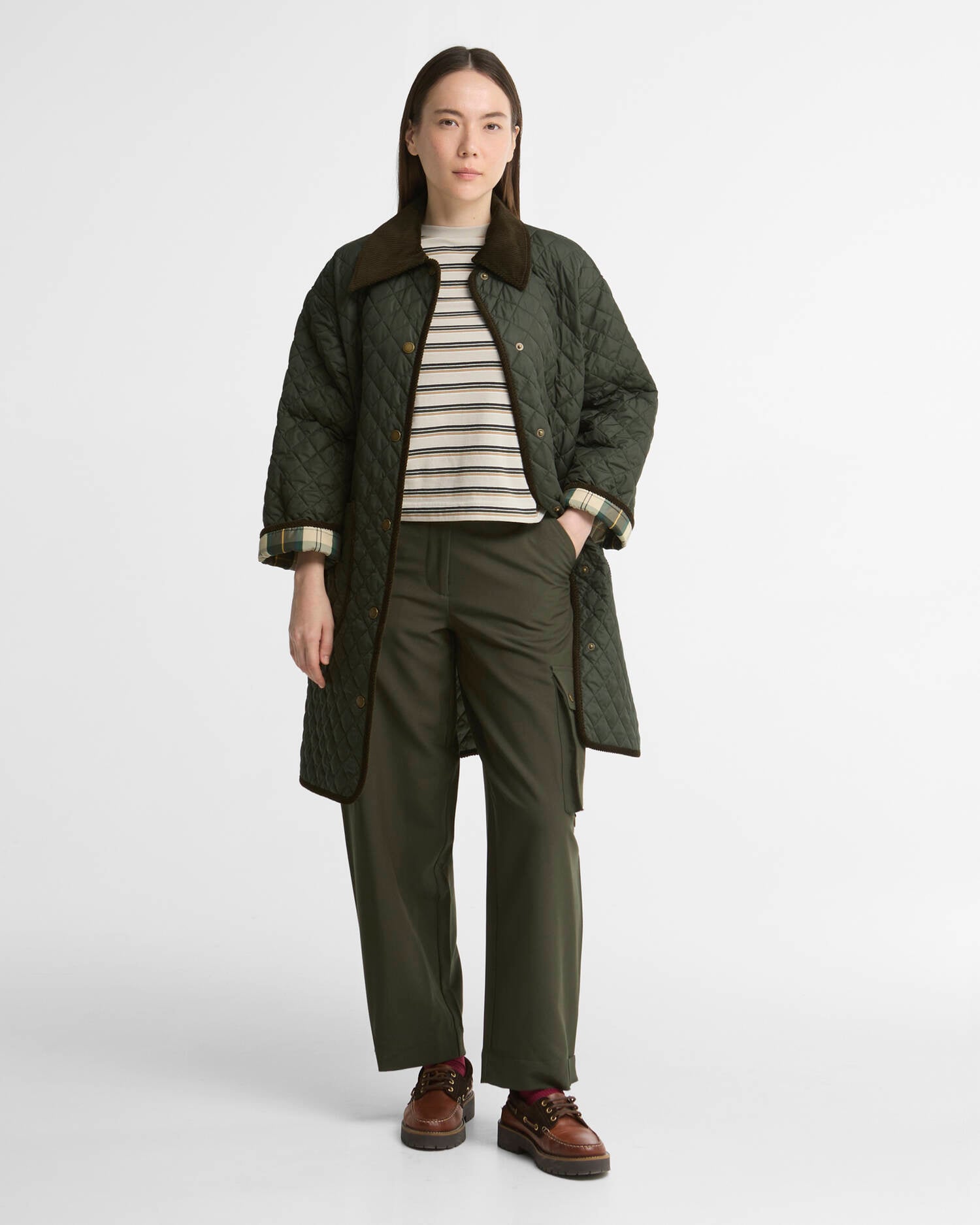 Barbour Steppjacke Carly Sage/Ancient image number 0