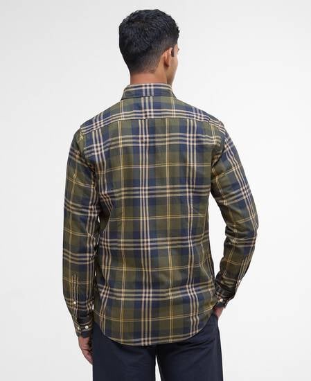 Edgar Tailored Long-Sleeved Shirt Olive