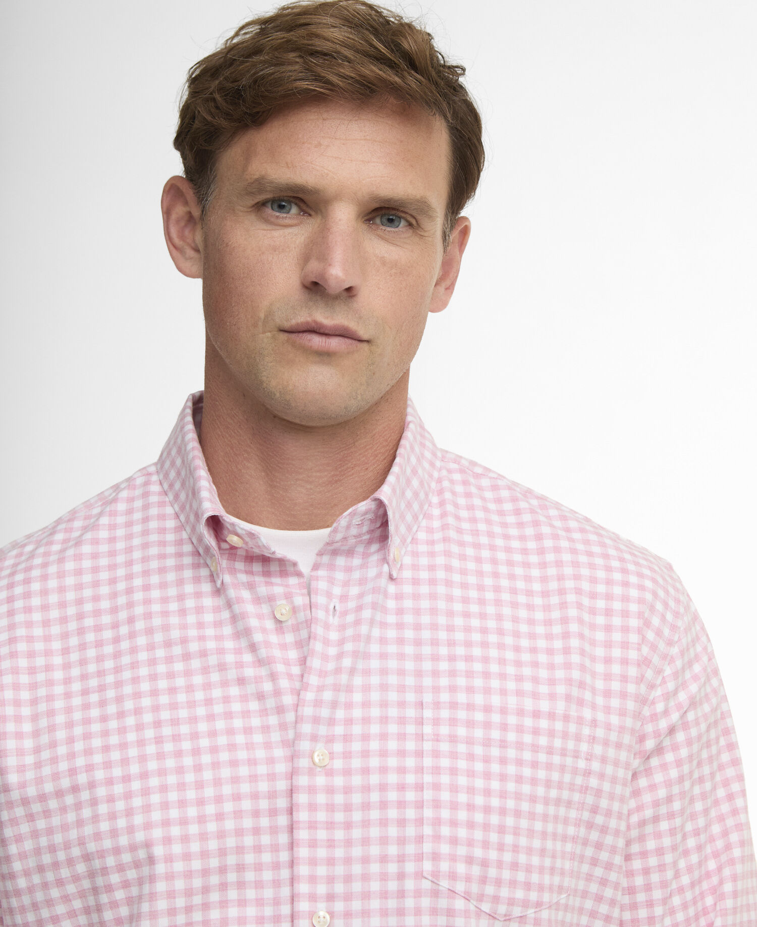 Gingham Aukside Regular Shirt Pink