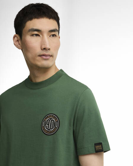 T-shirt con stampa 90&deg; anniversario. Racing Green