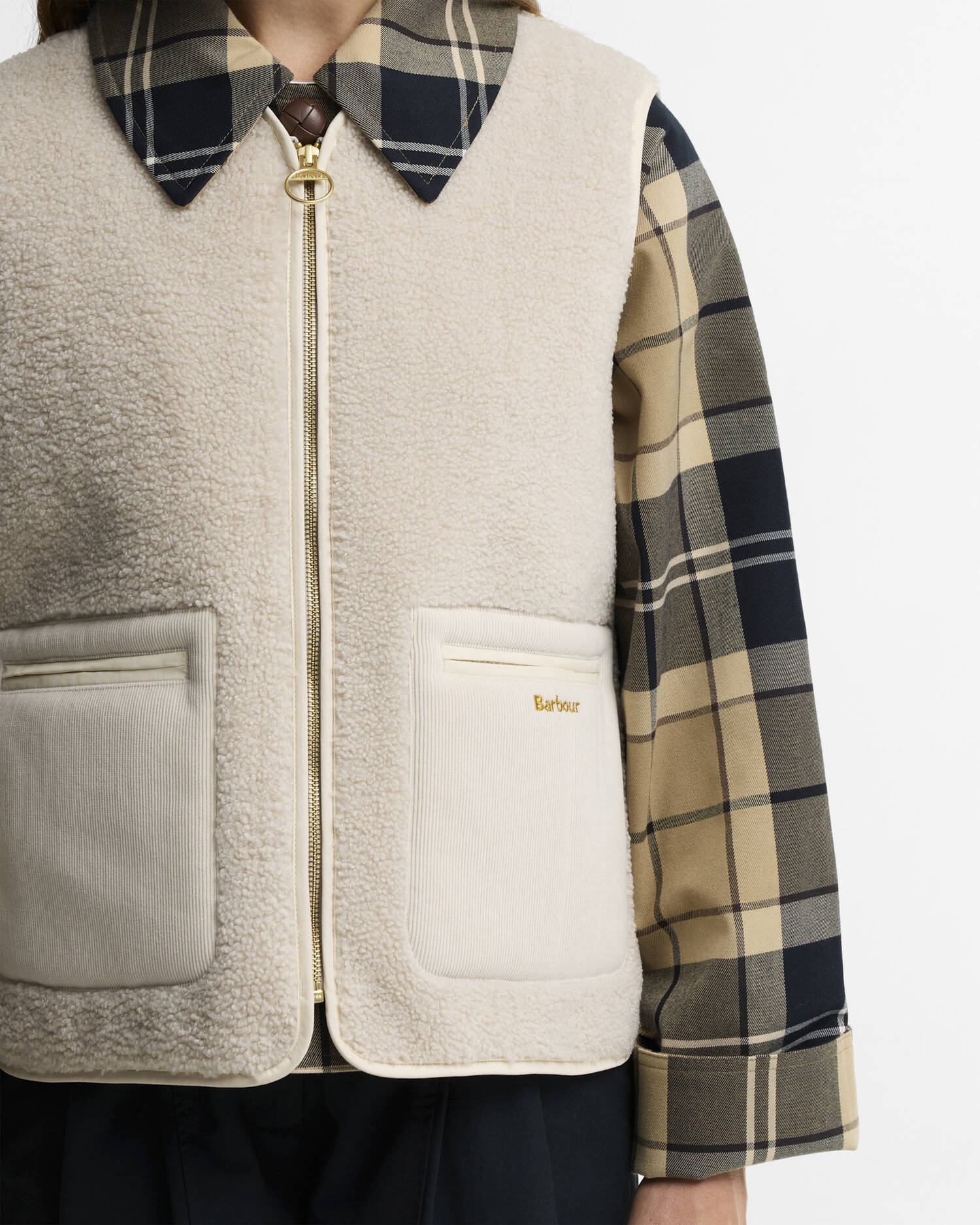 Barbour Teddy-Weste Bainford Ecru image number 3