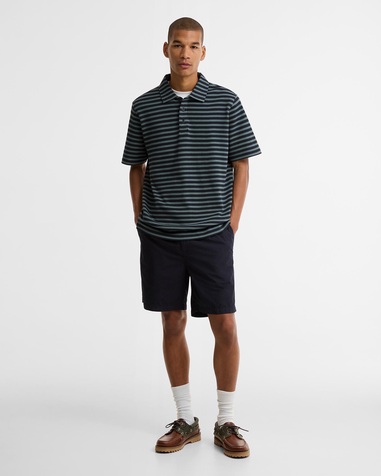 Poloshirt Farlam Striped Tailored Navy