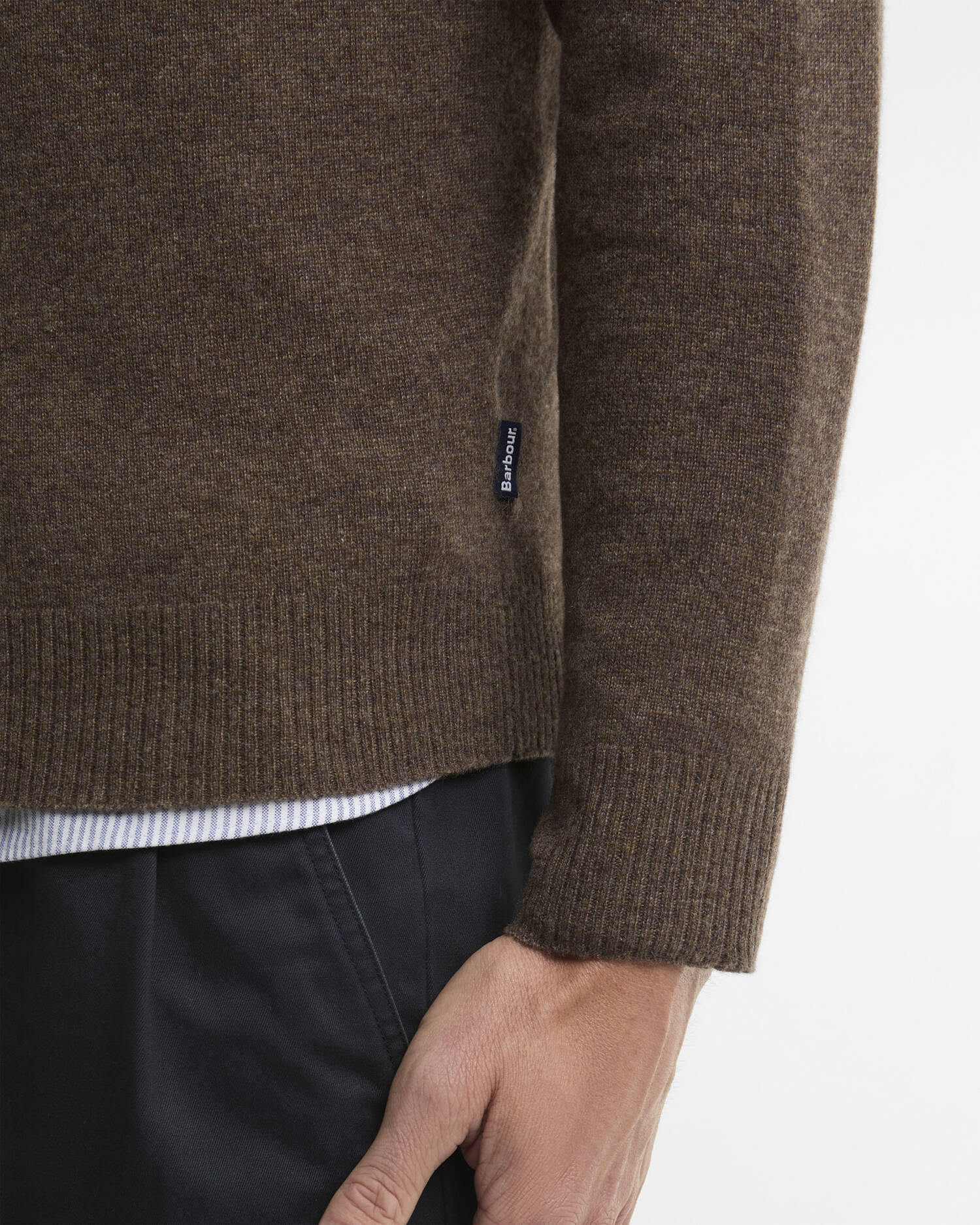 Maglione girocollo in puro cashmere Major Brown image number 4