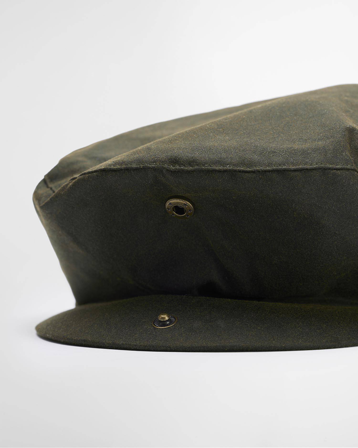 Waxed Flat Cap Olive image number 2