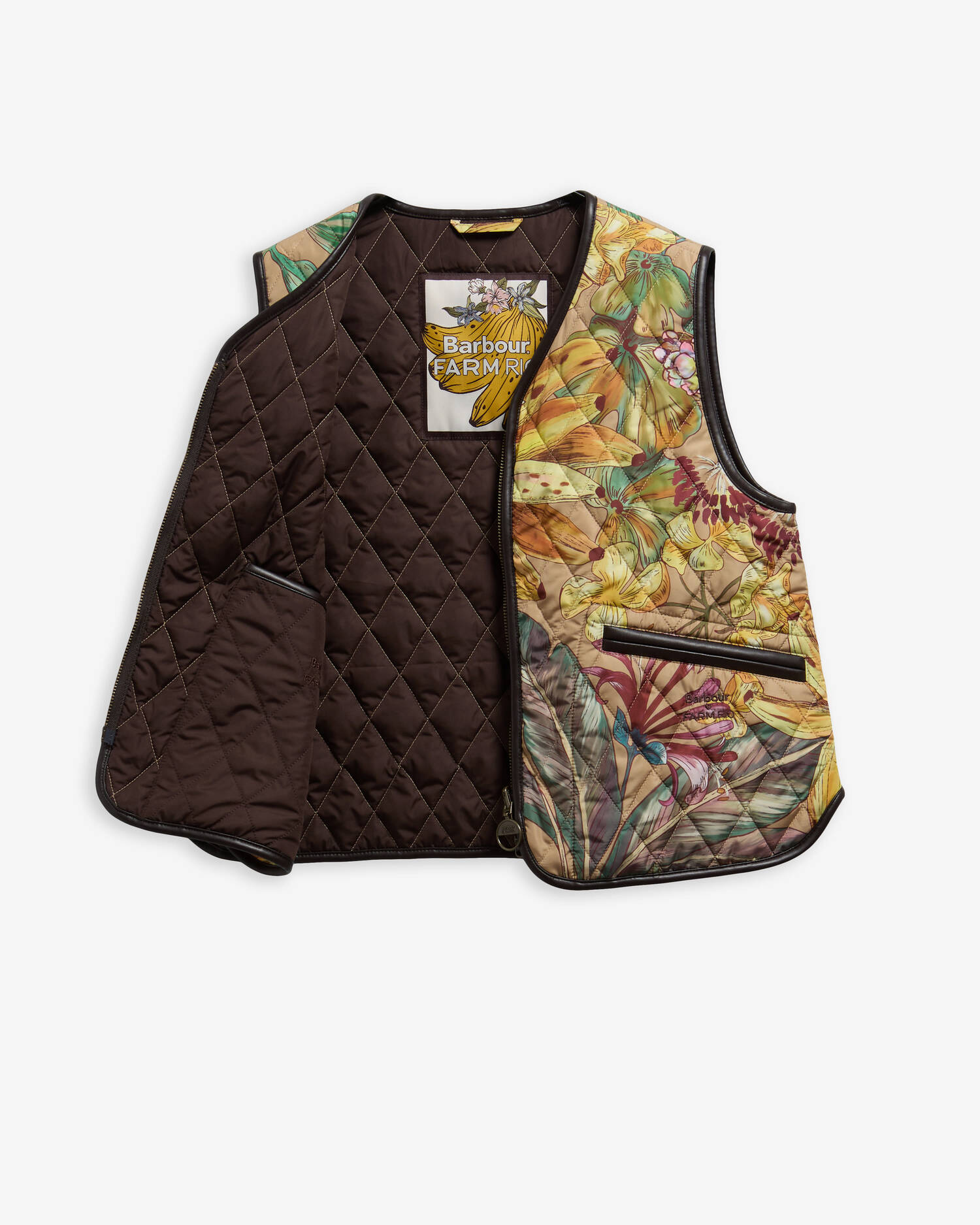 Barbour FARM Rio Alpinias Reversible Liner Banana Groove/Rustic image number 7