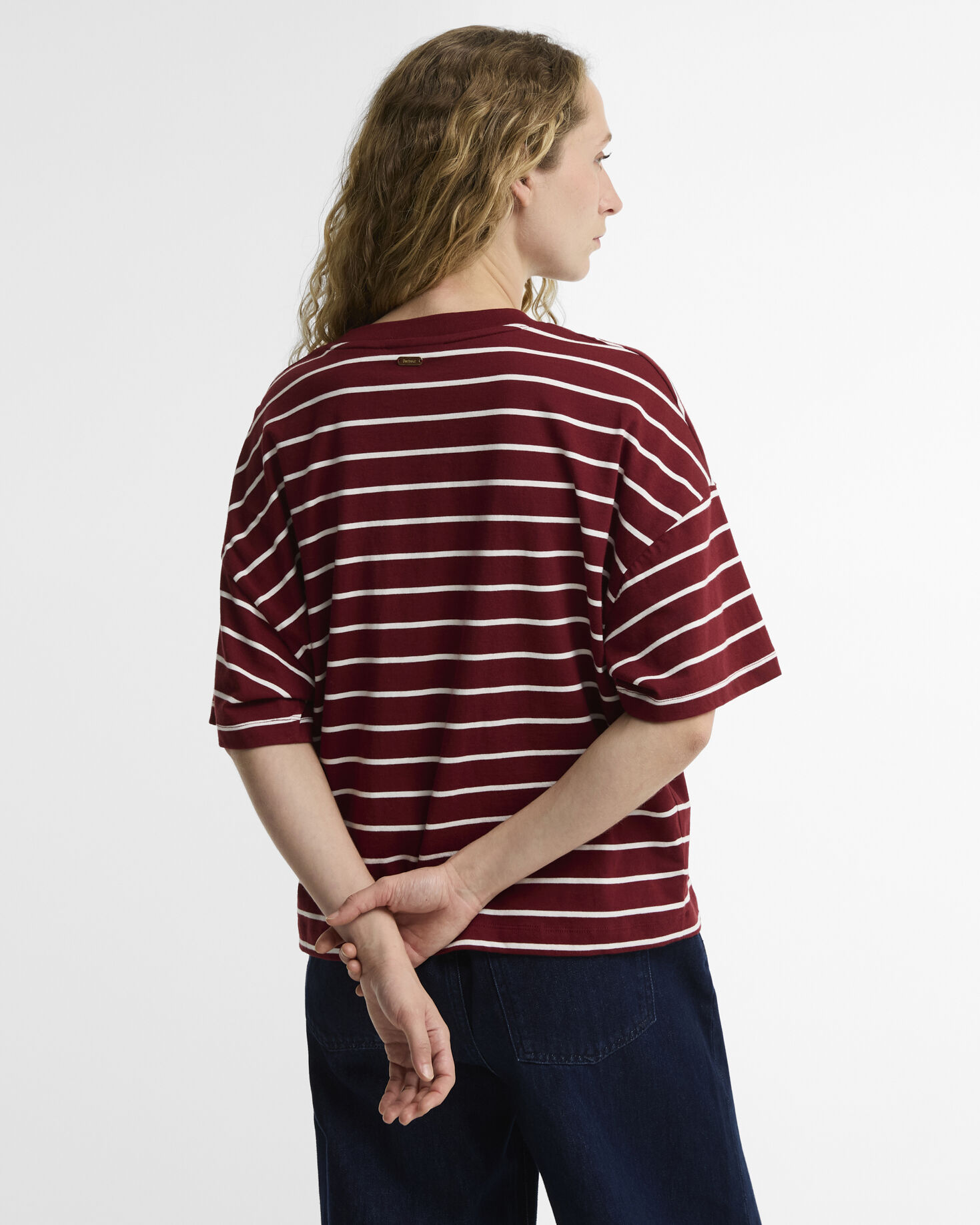 T-shirt a Ambleside con motivo a righe Cranberry Red/Cloud