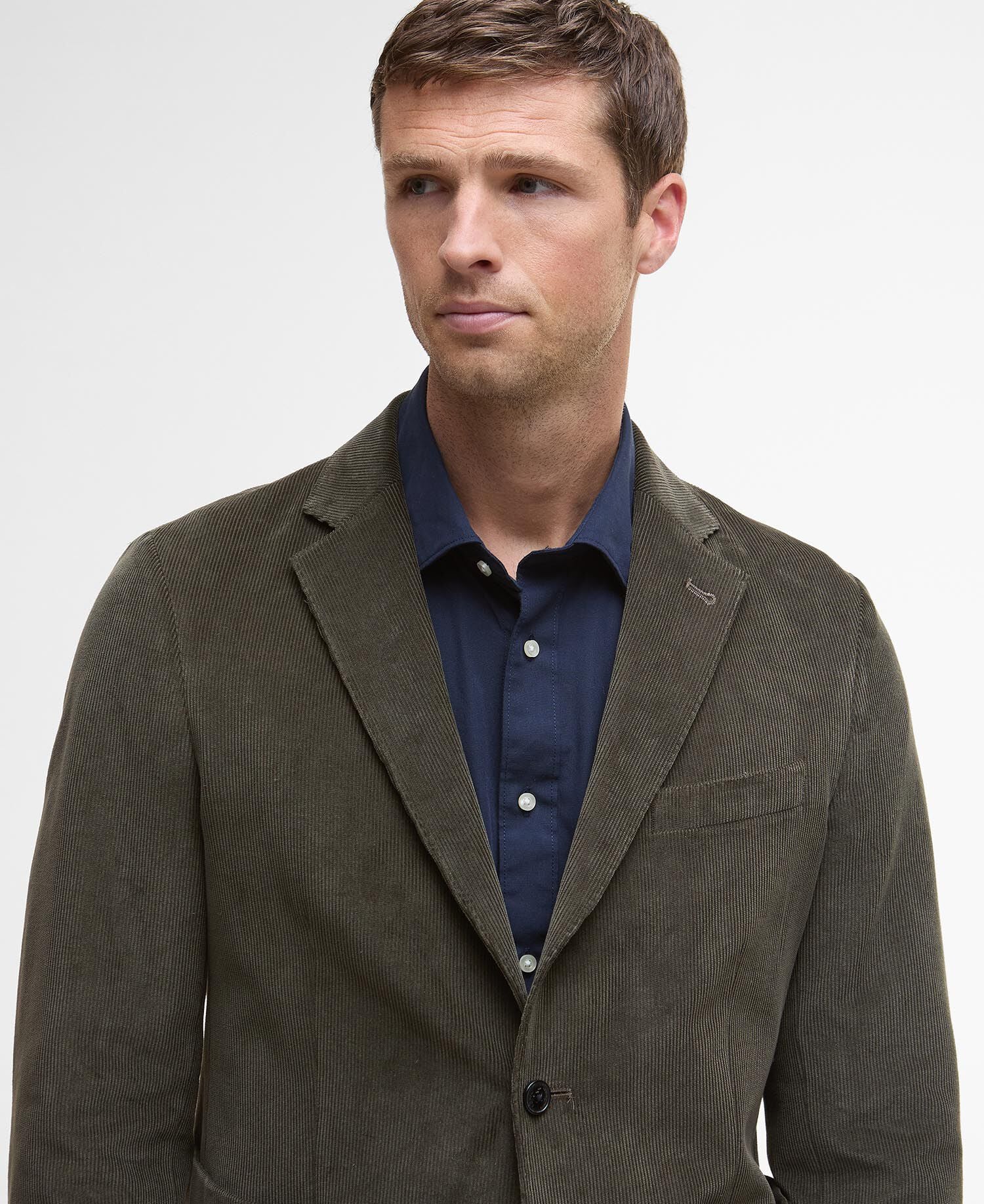 Blazer a coste sottili Wallington Olive