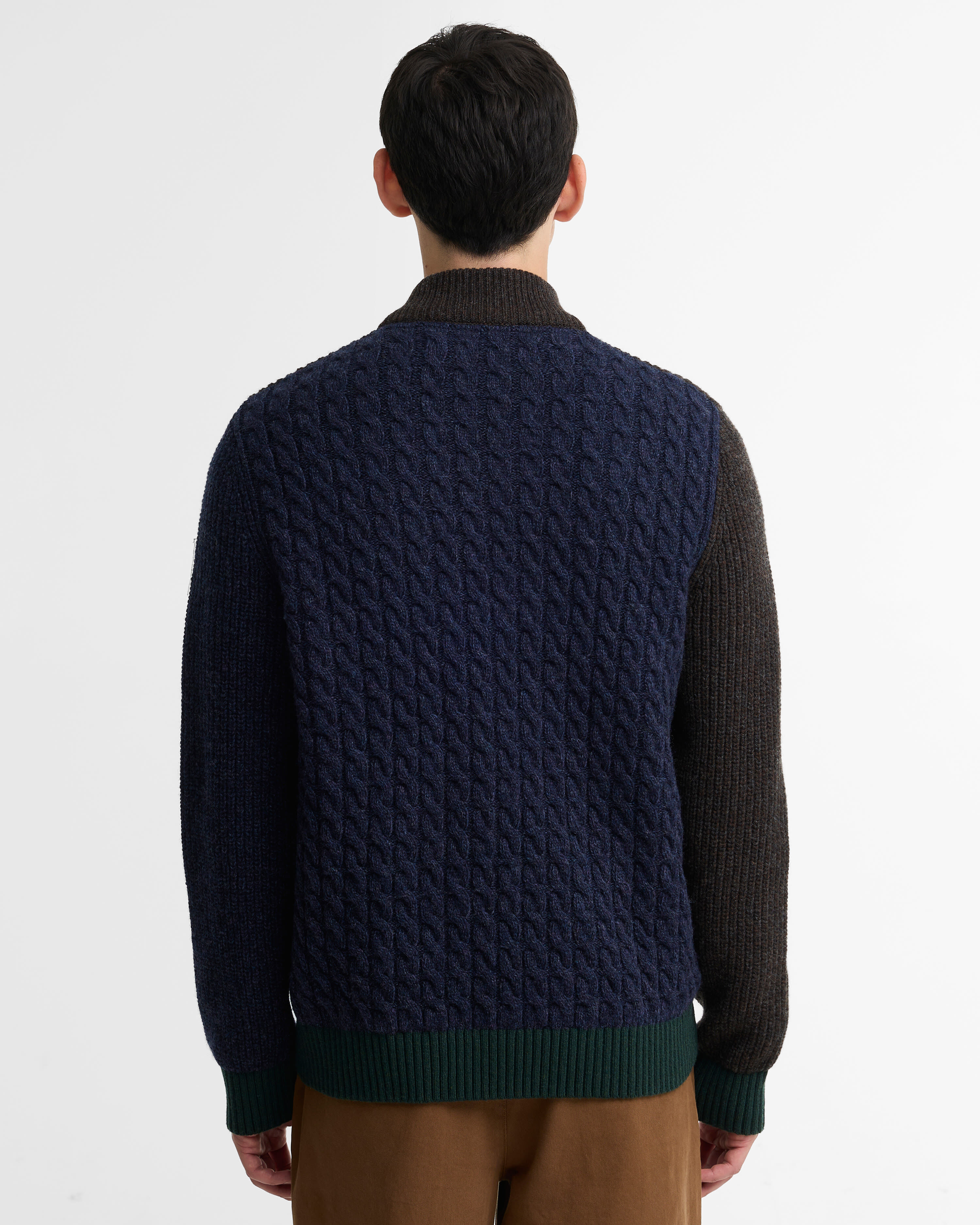 Paul Smith Loves Barbour Gamefair Wool Cardigan Russet