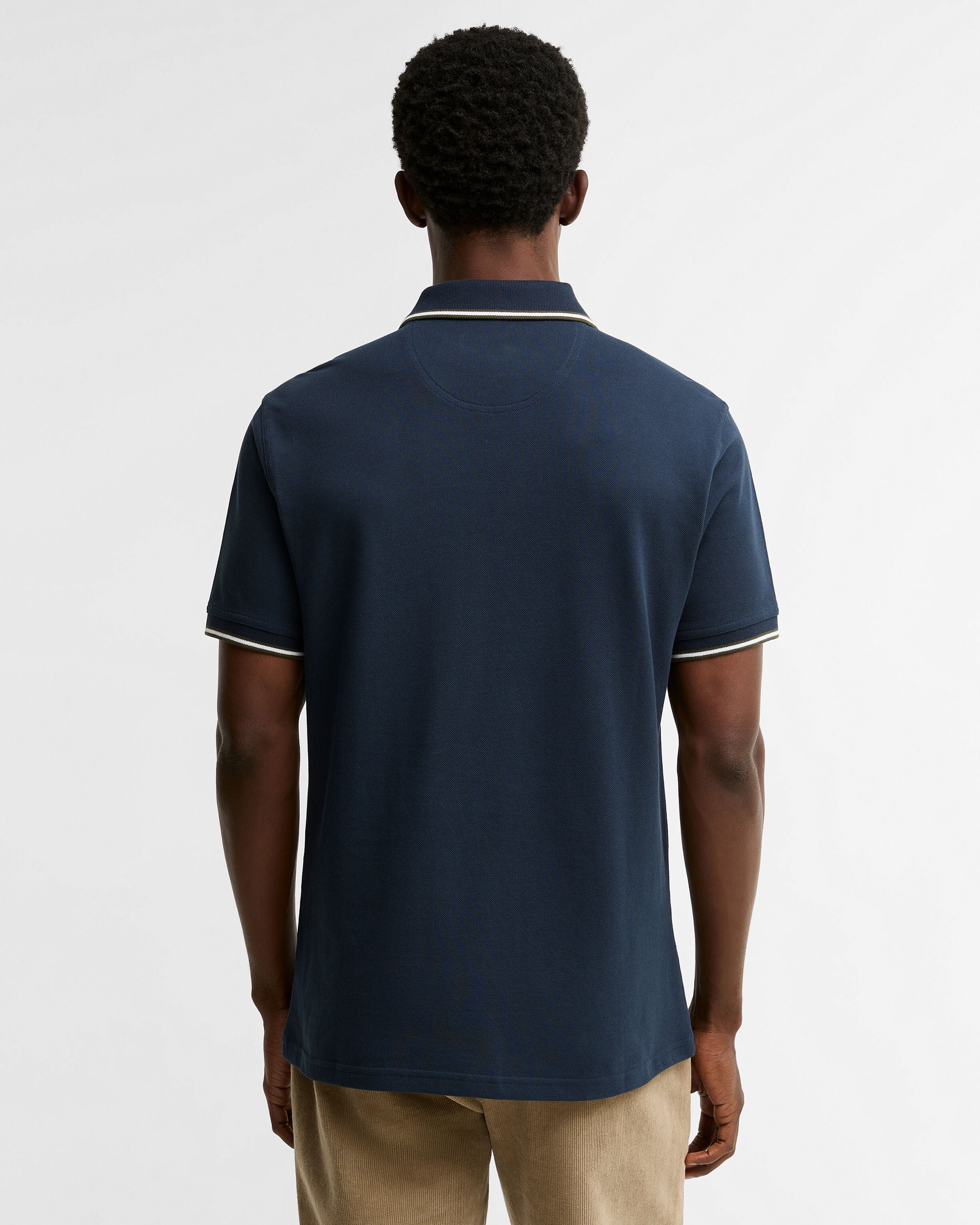 Fielding Tailored Short-Sleeved Polo Shirt Navy