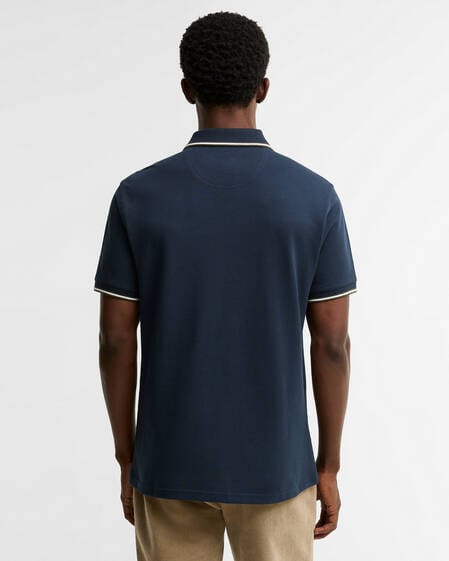 Fielding Tailored Short-Sleeved Polo Shirt Navy