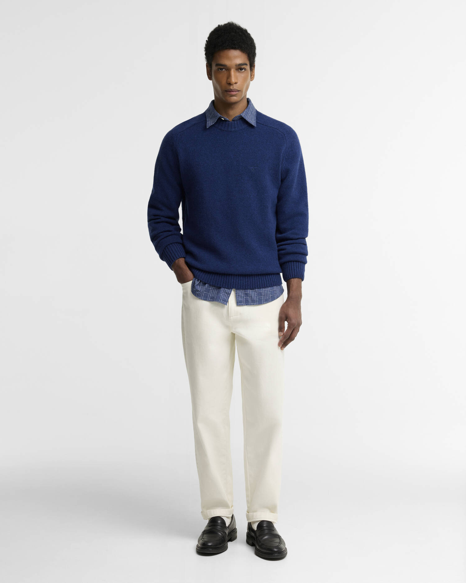 Newtown Crew Neck Jumper Inky Blue image number 1