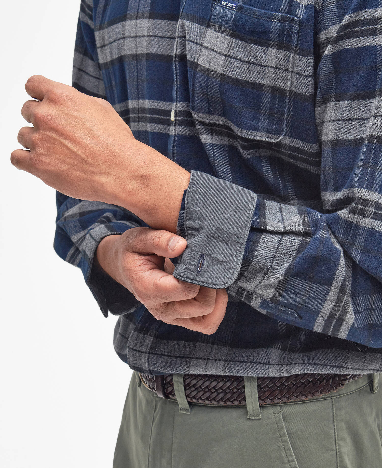 Betsom Tailored Long-Sleeved Shirt Grey Marl image number 4