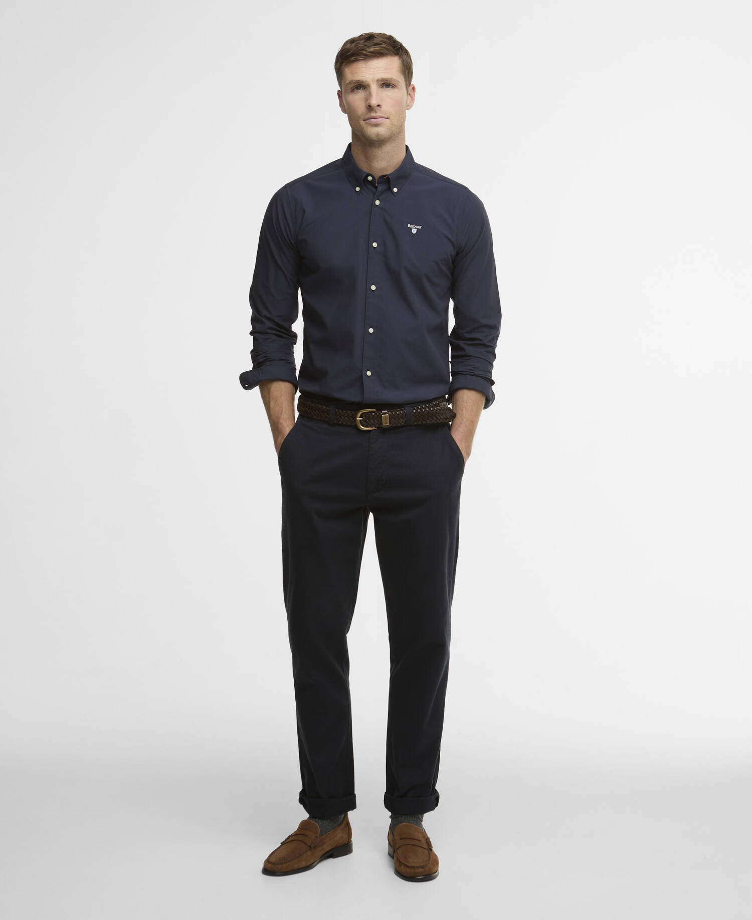 Treeport Long-Sleeved Tailored Shirt Navy image number 1
