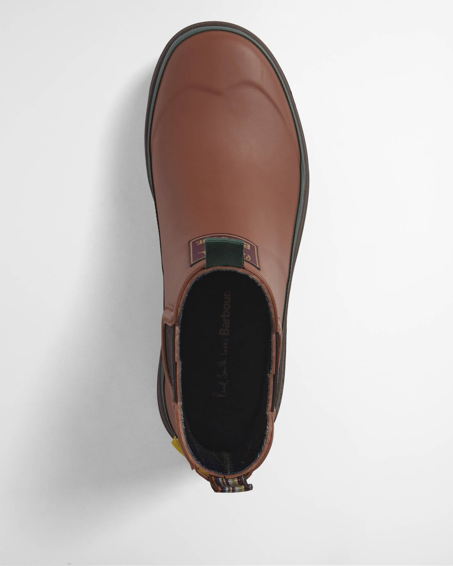 Paul Smith Loves Barbour Damen Gummistiefel Chelsea Russet image number 2