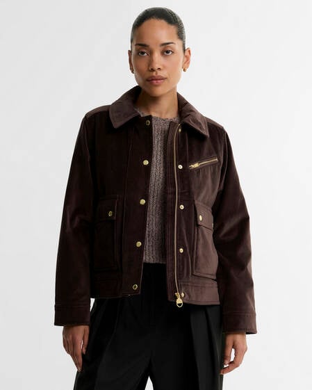 Hanson Velvet Casual Jacket Truffle