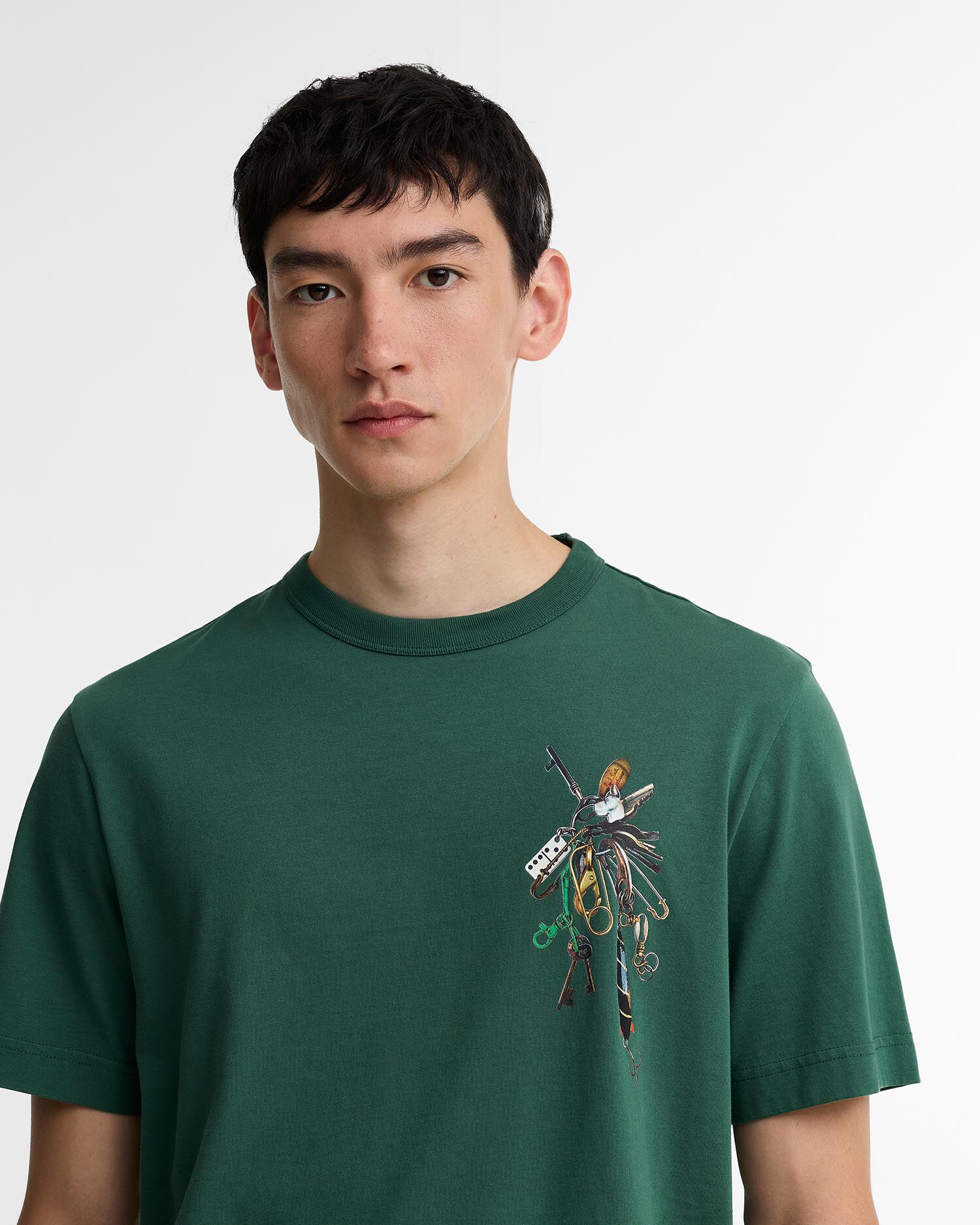 Paul Smith Loves Barbour Key Graphic T-Shirt Bottle Green