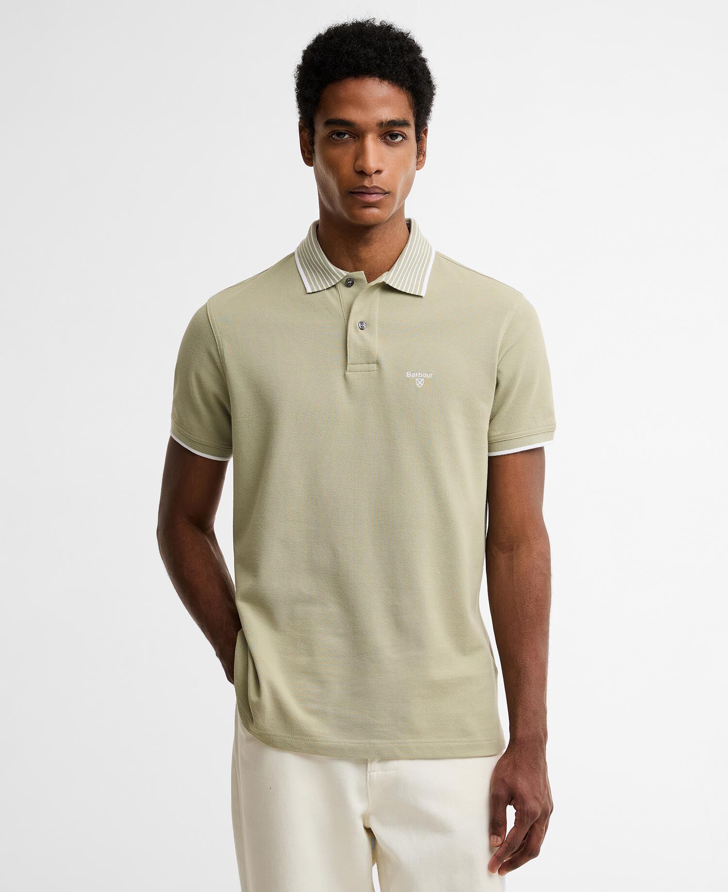 Denwick Short-Sleeved Polo Shirt Mineral Green