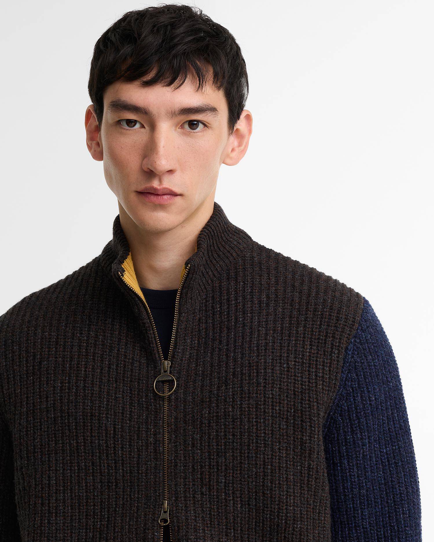 Paul Smith Loves Barbour Gamefair Wool Cardigan Russet image number 3