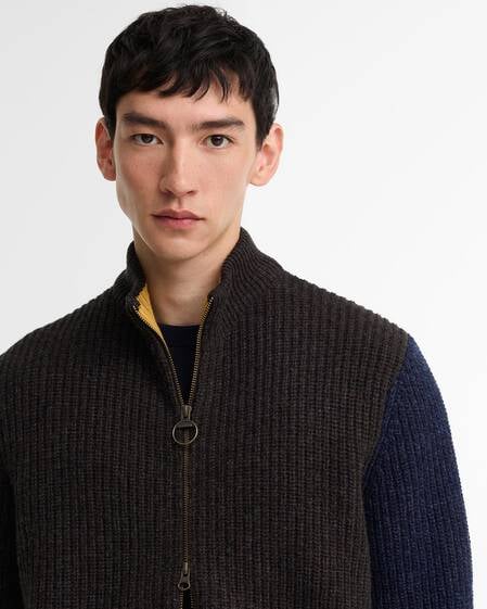 Paul Smith Loves Barbour Gamefair Wool Cardigan Russet