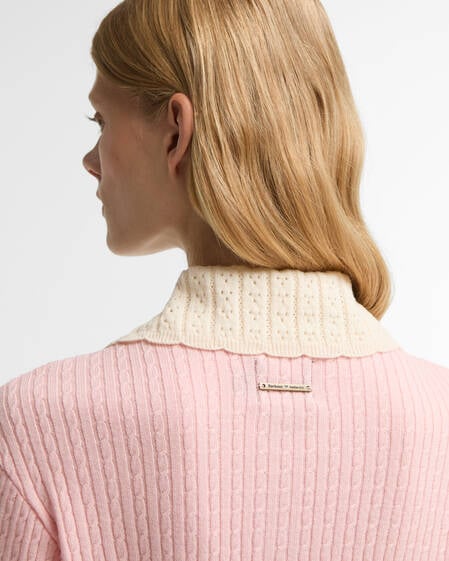 Barbour FARM Rio Sweetia Wool Jumper Silver Pink