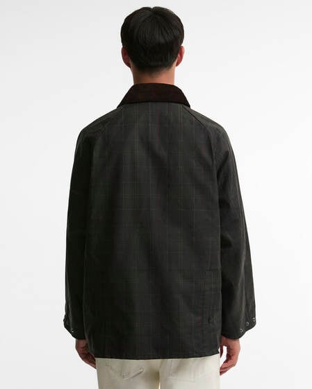 Tartan Oversized Bedale Waxed Jacket Dark Classic