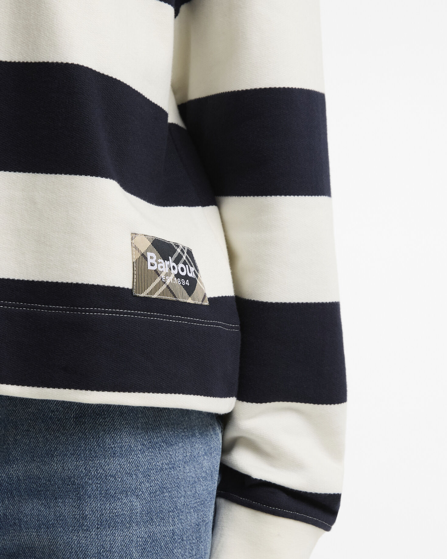 Eva Striped Sweatshirt Cloud/Dark Navy