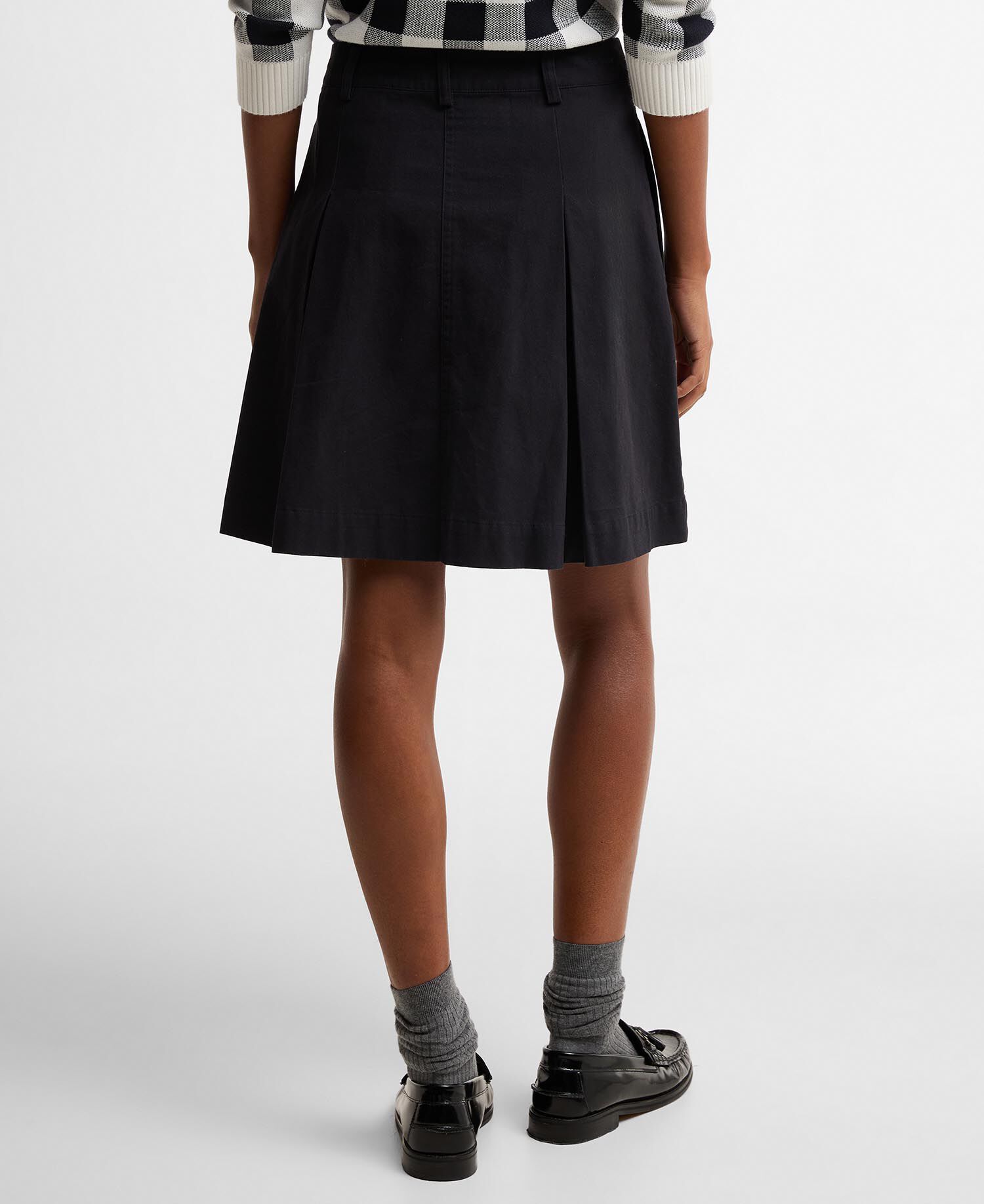 Aylesby Pleated Mini Skirt Dark Navy
