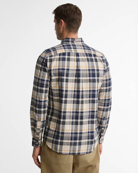 Broxburn Tailored Long-Sleeved Shirt Ecru Marl