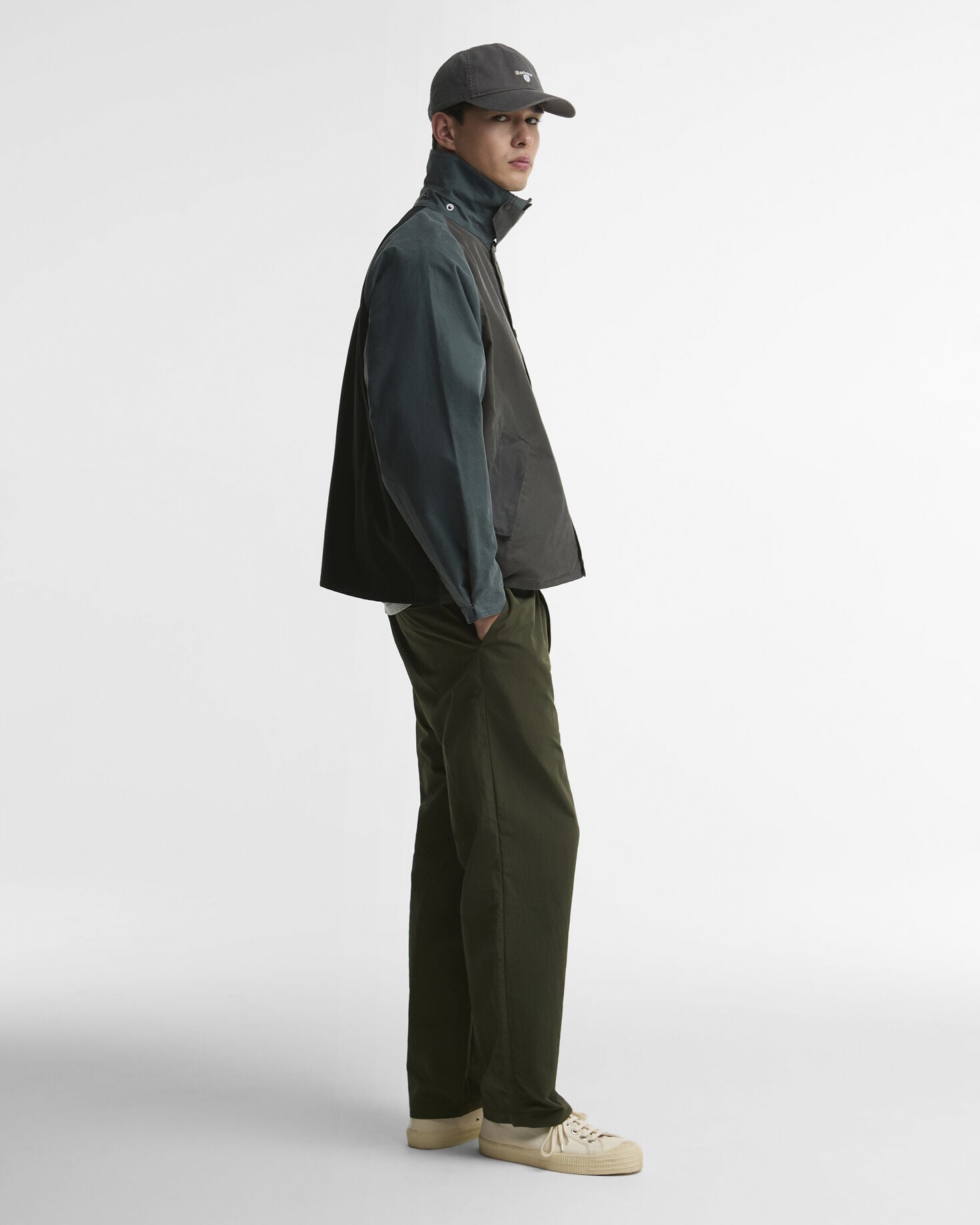 Patchwork Transport Waxed Jacket Black Multi