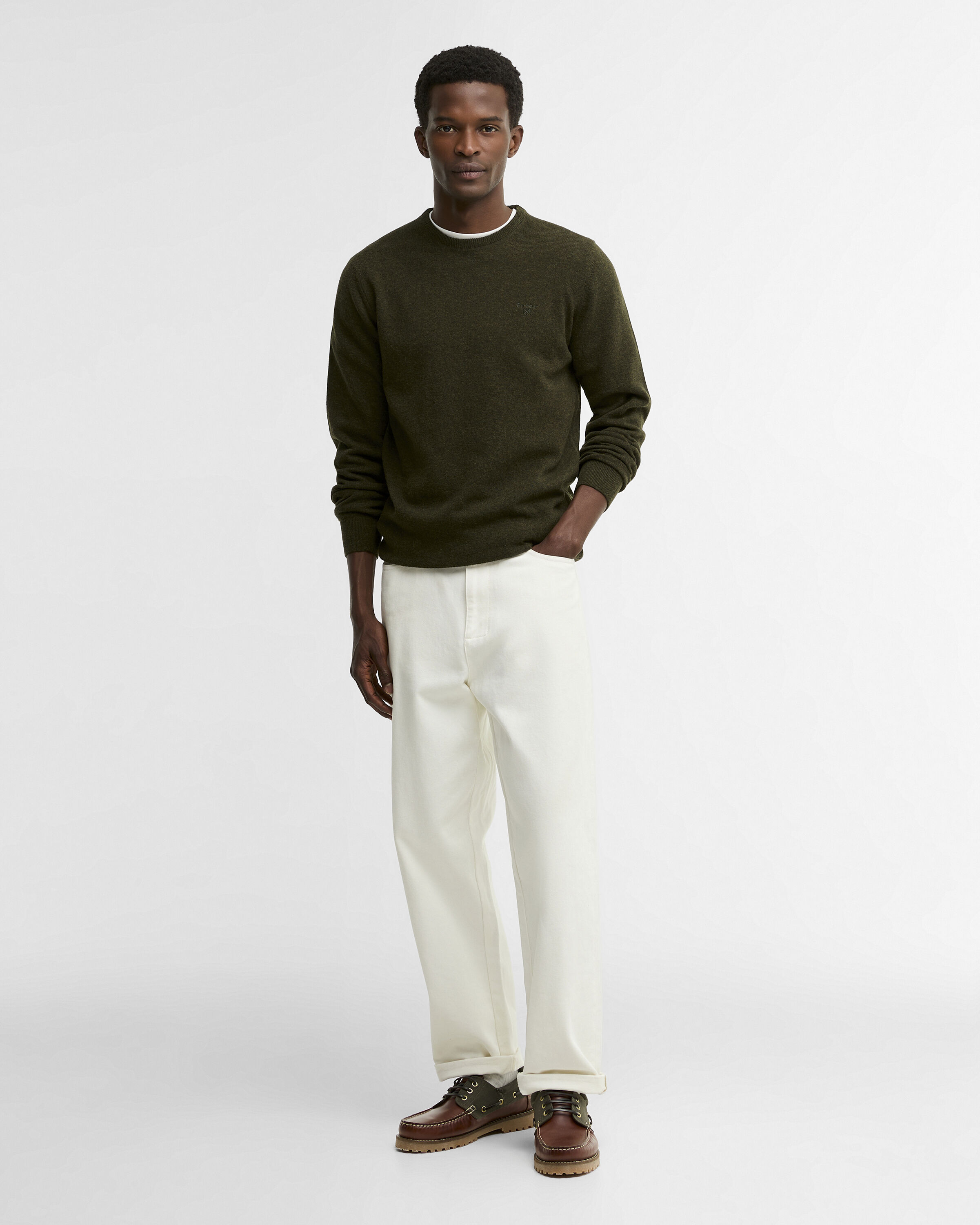 Essential Crew Neck Jumper Seaweed