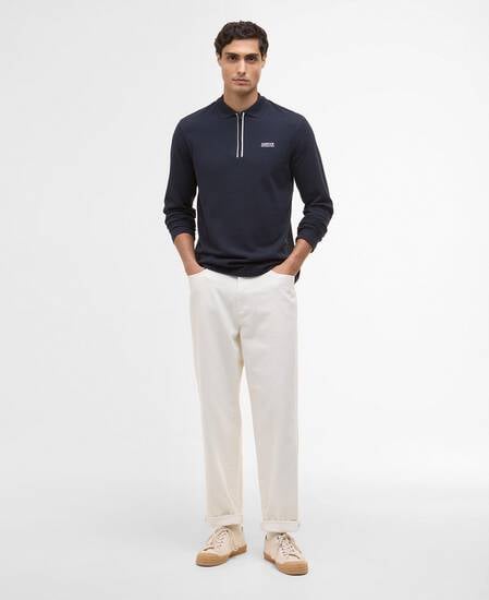 Marshall Long-Sleeved Polo Shirt Navy