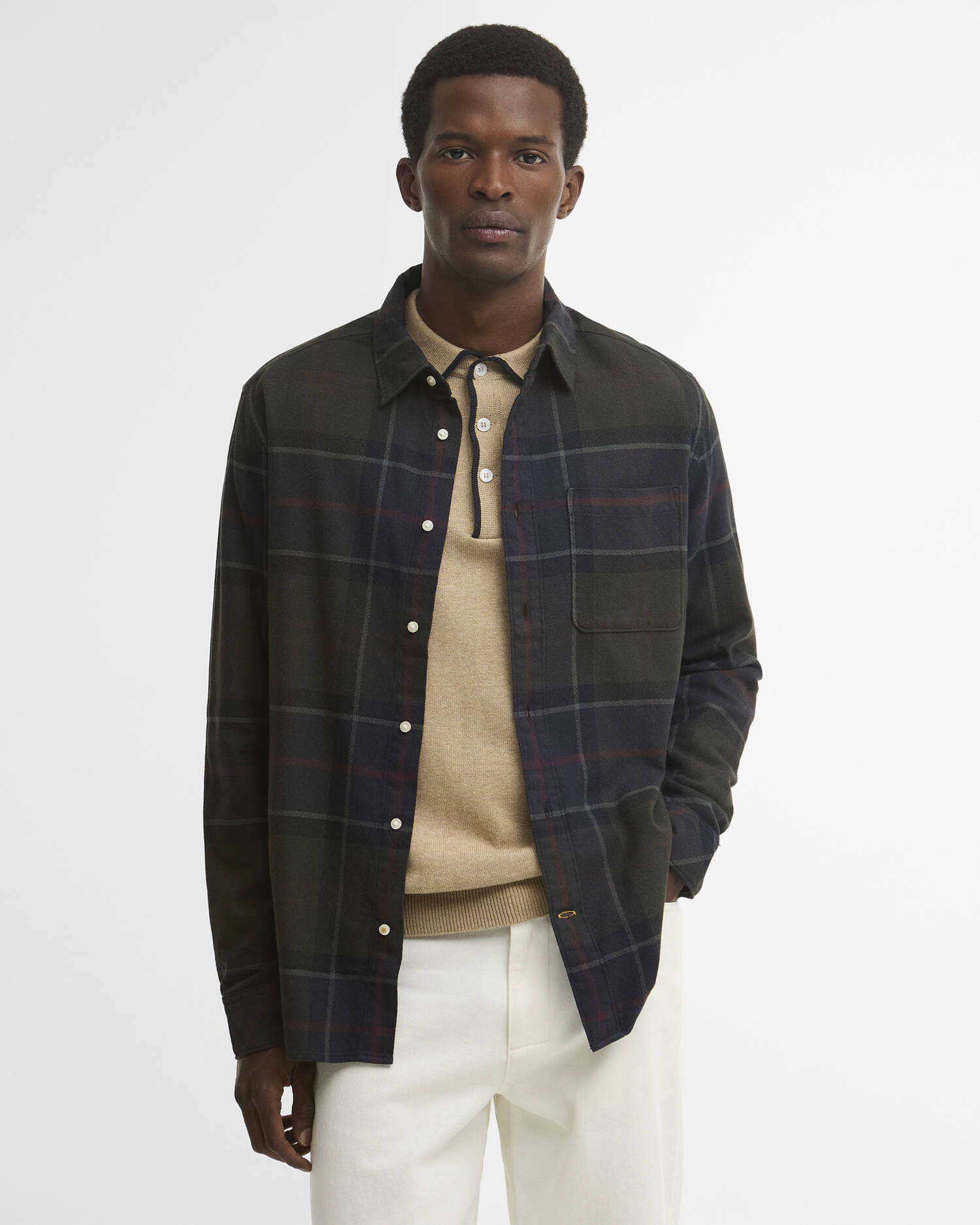 Bourne Tartan Relaxed Long-Sleeved Shirt Shadow Classic Tartan image number 0