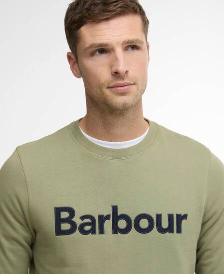 Sweatshirt Pique Logo Laurel Green