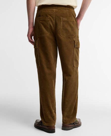 Pantaloni cargo oversize a coste sottili Leonard Sepia