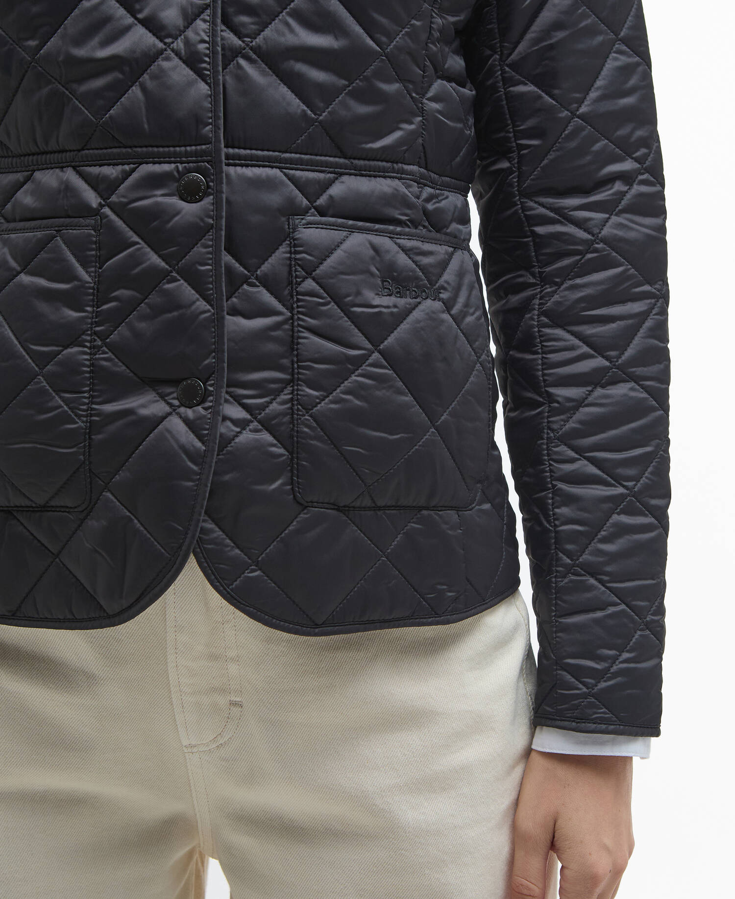 Deveron Quilted Jacket Black-Olive image number 5