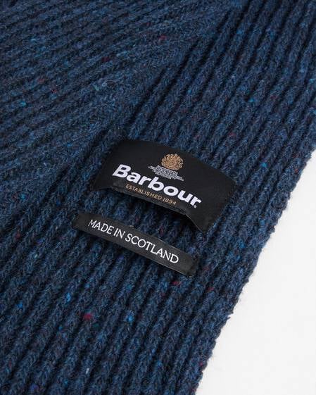 Scottish Donegal Tweed Scarf Navy