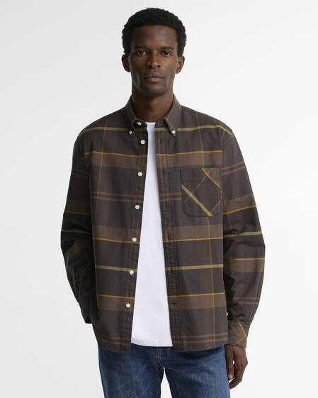 Mineral Tartan Dunoon Authentic-Fit Shirt Dried Bracken