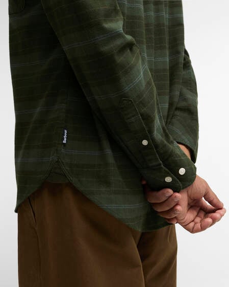 Mineral Tartan Authentic-Fit Long-Sleeved Shirt Pine Glen