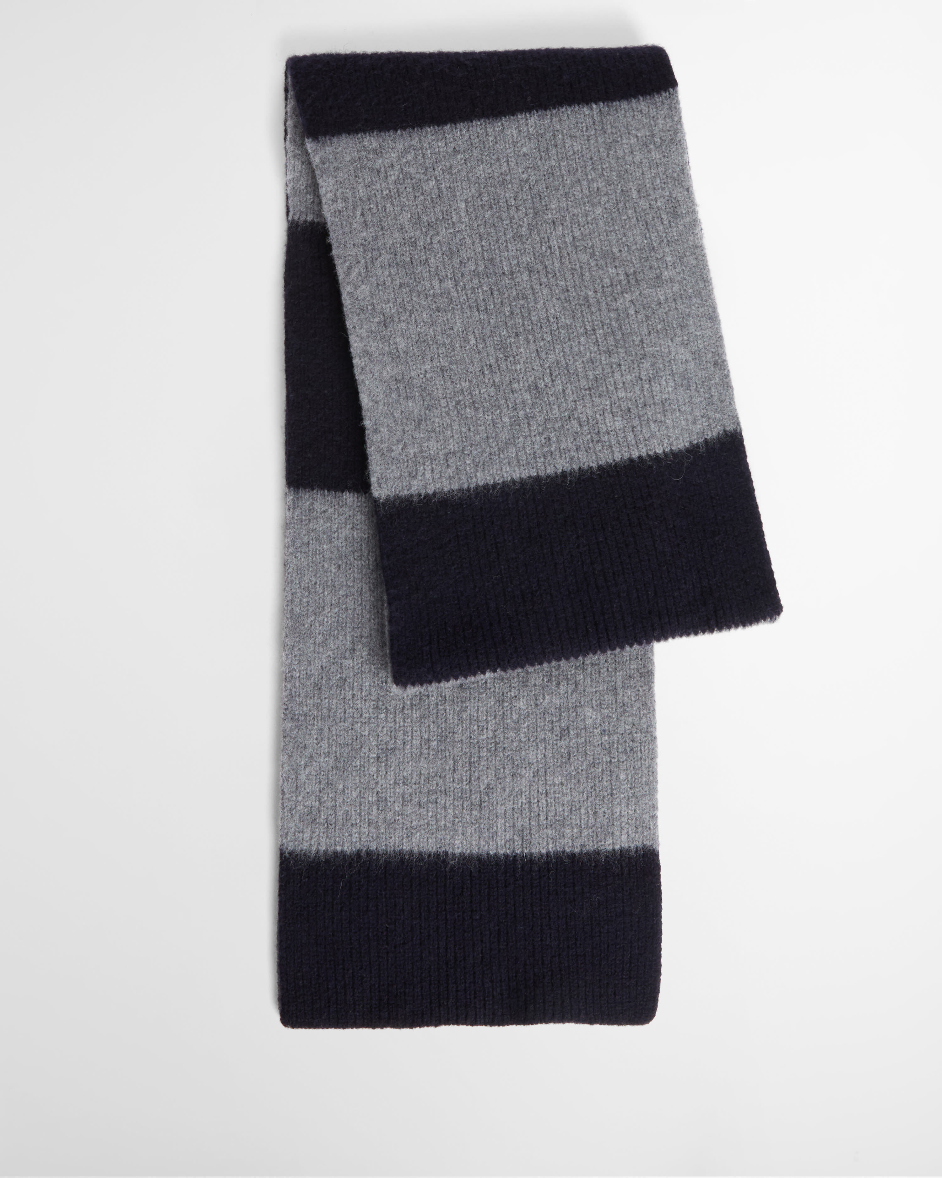 Angus Made in Scotland Wool Scarf Grey/Navy