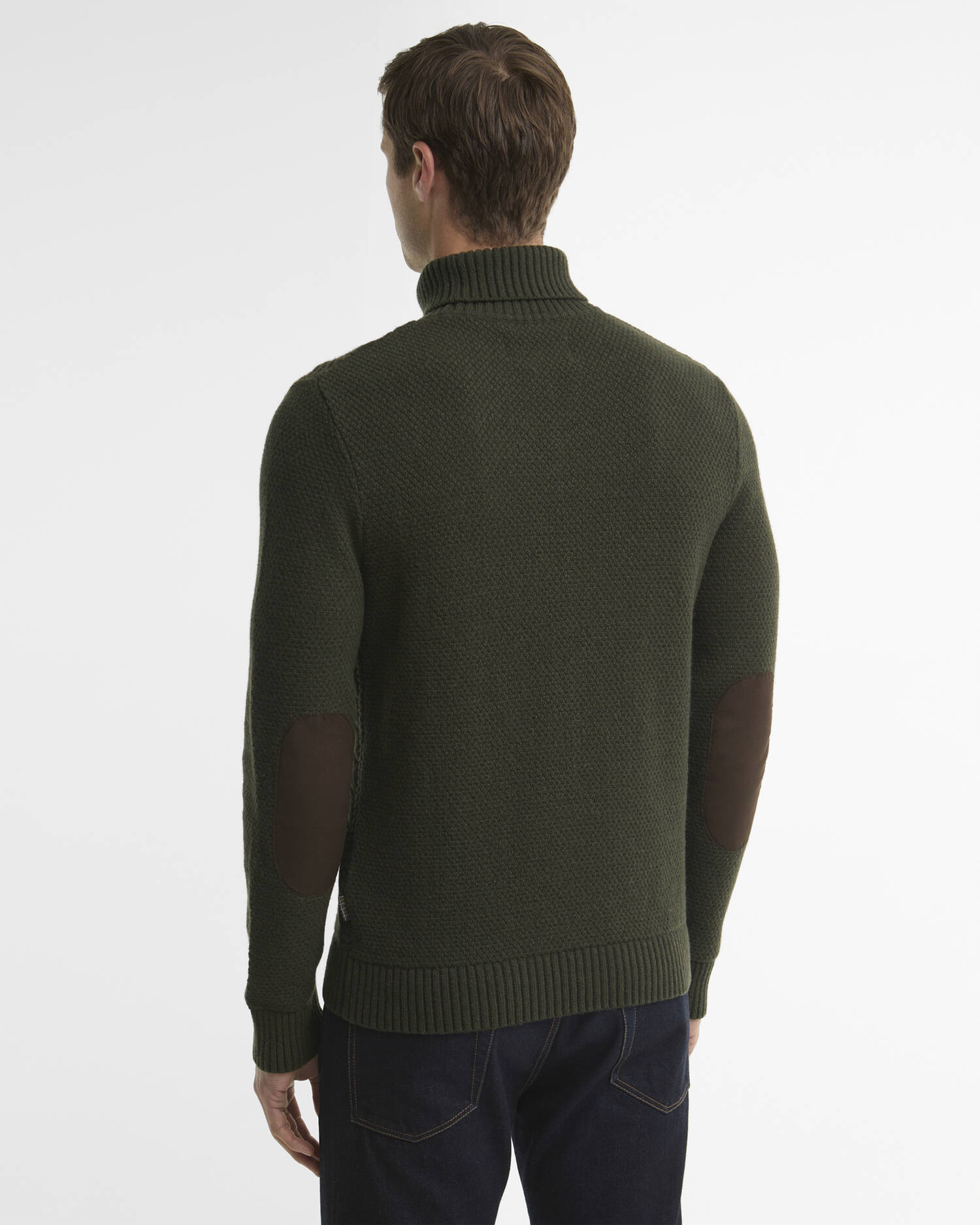 Staplecross Rollneck Lambswool  Jumper Seaweed image number 2