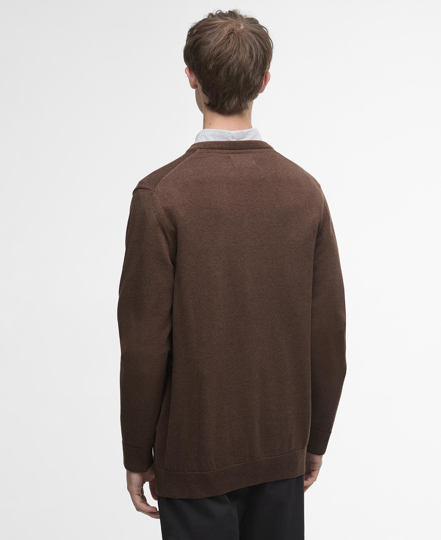 Maglione girocollo in cotone Pima Umber